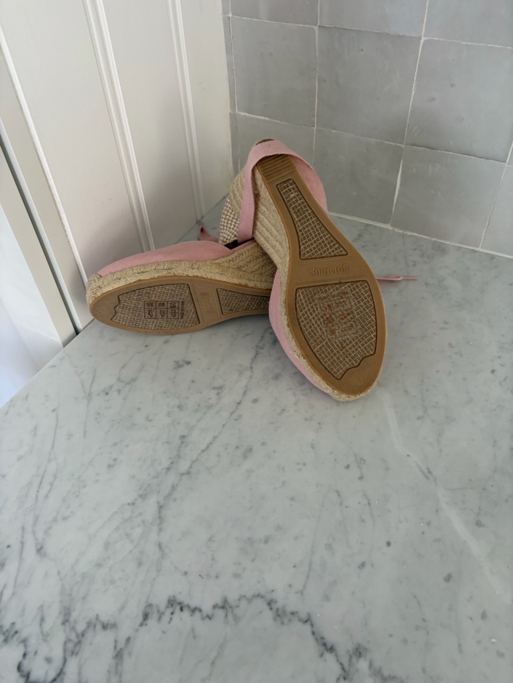 Soludos NWT Pink Wedge Ankle Tie Espadrilles - Picture 6 of 7